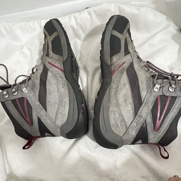 LL Bean Trail Model 3 Hiking Boots Men 14 Medium NO SOLES Gray Suede Waterproof - Picture 7 of 7